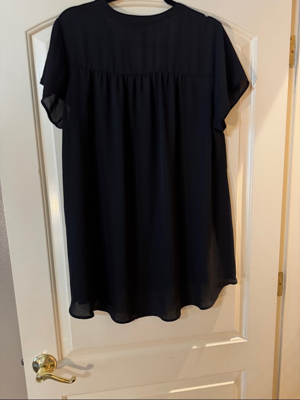 Torrid Black Short Sleeve V-Neck Tunic Blouse L - Picture 9 of 10